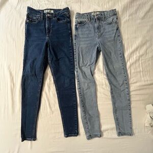 BUNDLE 2 Topshop skinny jeans, both run size 0